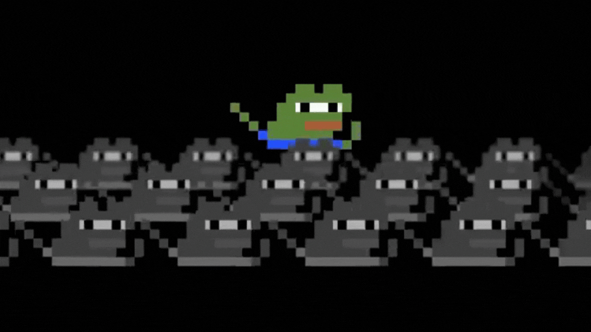 Wat swims while the other characters watch him